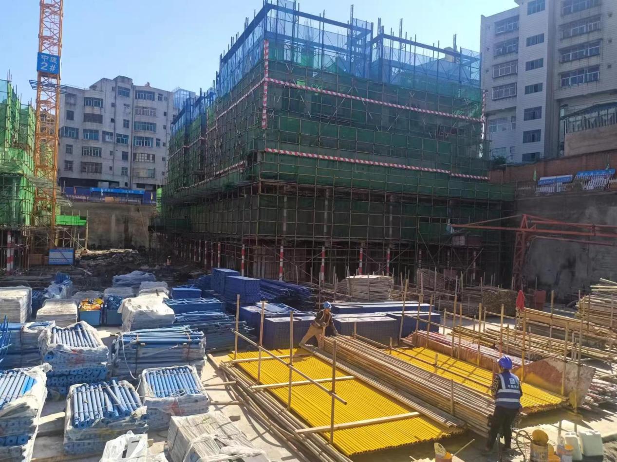 安寧市官廂街更新改造工程項(xiàng)目(南地塊)11月工程進(jìn)度