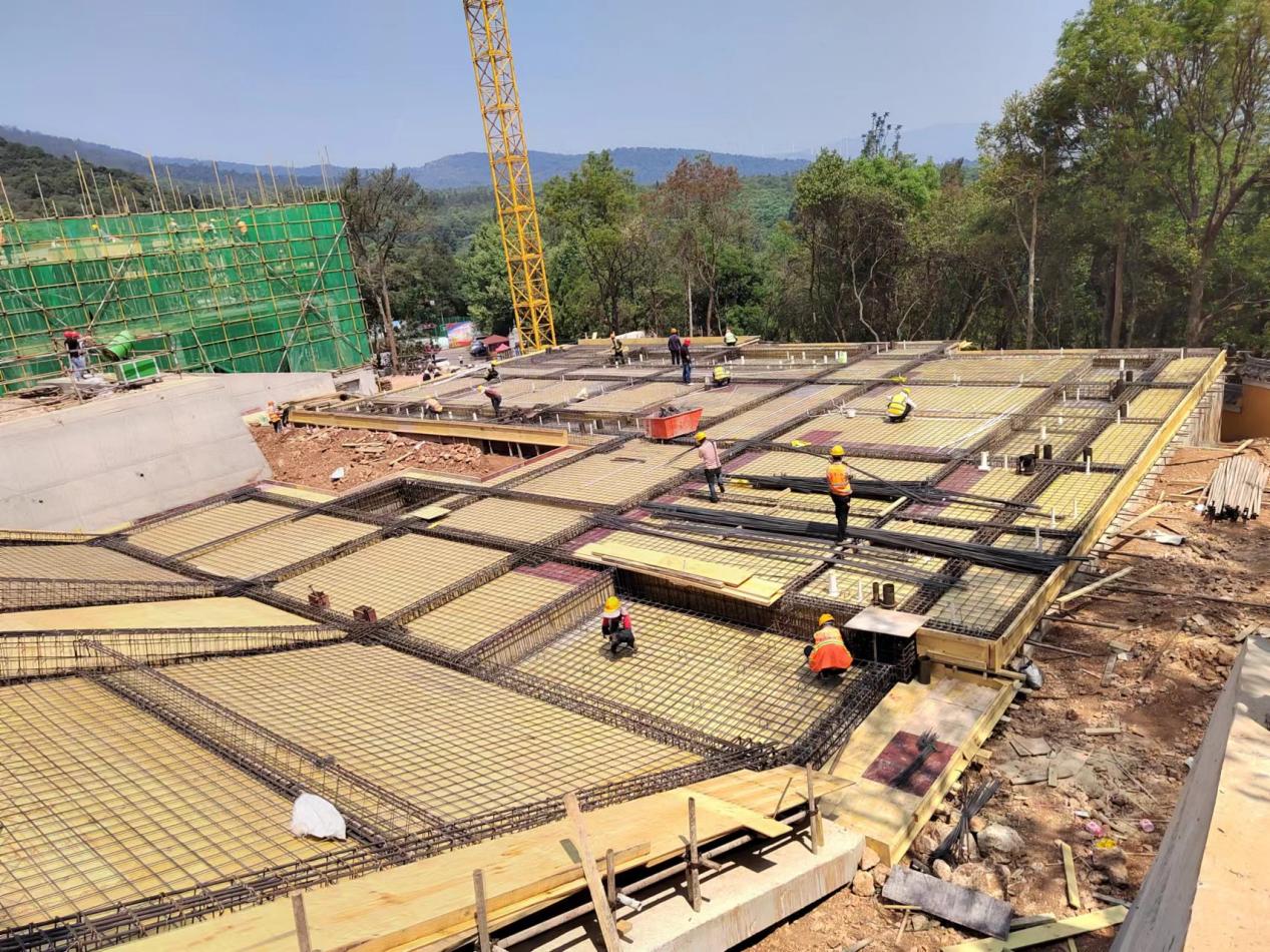云南佛學(xué)院師生宿舍樓、食堂樓建設(shè)項(xiàng)目4月進(jìn)度